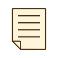 Vector retro notes icon. Icon with paper sheet in flat design.