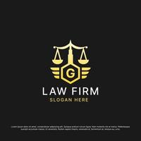 Logo Themplate Law Firm Initial Alphabete Premium Vector