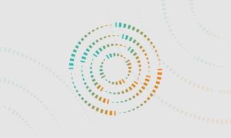 Abstract background colorful dotted circle lines form a pattern vector