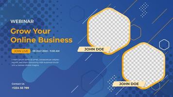 Webinar banner background vector