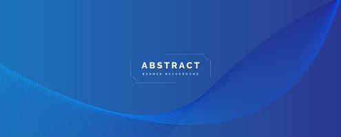 Abstract banner background with dynamic wavy particle vector