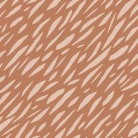 Abstract brown brush stokes seamless pattern. Simple striped background. Vector illustration.