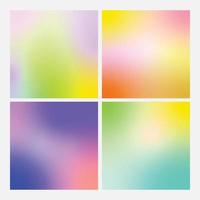 Set of abstract soft color gradient background. Vector multicolored blurred design