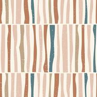 Neutral seamless pattern with hand drawn abstract shapes. Contemporary striped background. Vector illustration