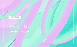 Light pink ang green abstract background with soft fluid wave. Modern 3d liquid design. Vector Illustration