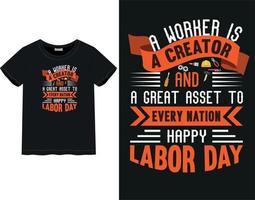 Labor day t-shirt vector