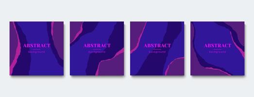 Set of abstract neon background template. Vector Illustration for cover, banner, brochure, poster, flyer and other.