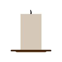 Candlestick holder decoration traditional symbol religious flat brass candle vector icon. Elegant ancient  luxury light
