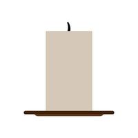 Candlestick holder decoration traditional symbol religious flat brass candle vector icon. Elegant ancient  luxury light