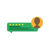 Review star vector icon illustration concept symbol. Rating evaluation review star feedback business customer quality. Online review star satisfaction opinion client text. Survey communication icon