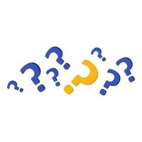 Question mark vector illustration graphic sign concept problem. FAQ creative help support answer. Information query business idea element art. Quotation creativity search pictogram abstract