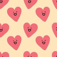 cute handdraw hearts seamless pattern vector for valentine wrapping paper
