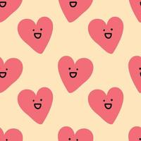 cute handdraw hearts seamless pattern vector for valentine wrapping paper