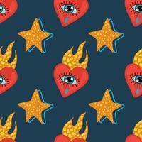 sacred heart art seamless pattern design for wrapping paper vector