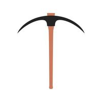 Pickaxe vector industry tool illustration icon isolated white. Miner equipment pickaxe sign construction. Work mining rock pick axe symbol icon. Manual digging pecking object tool industry equipment
