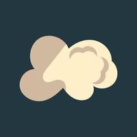 Bubble explode smoke poof and cloud blow effect. Wind with cartoon gray fog and boom dust vector illustration. Puff icon and air cloudy element. Fume comic explosion and vapor storm isolated