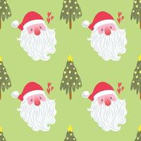 cute santa chrismas art seamless pattern for wrapping paper vector