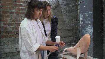 People in Studio for Pottery Class, Ceramic Sculpture video