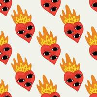 sacred heart seamless pattern art design for wrapping paper vector