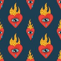 sacred heart seamless art pattern design for wrapping paper vector