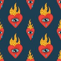 sacred heart seamless art pattern design for wrapping paper vector
