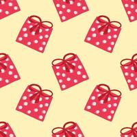 christmas gifts seamless pattern design vector