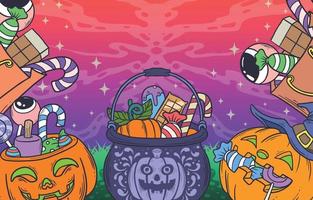 Halloween Candy Trick Or Treat vector