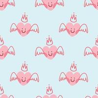 cute hearts seamless pattern for valentine wrapping paper vector