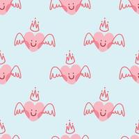 cute hearts seamless pattern for valentine wrapping paper vector