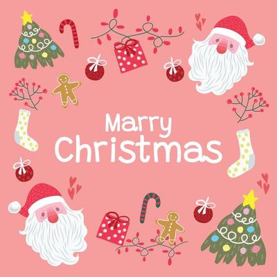 cute chrismas design for christmas card