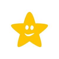 star smile icon vector isolated on white background