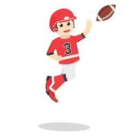 American Football Player catch The Ball design character on white background vector