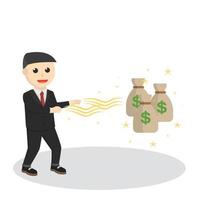 businessman take a money with magic vector