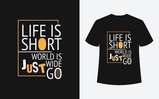 travel quote  t shirt design template vector