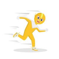 superhero running fast design character on white background vector