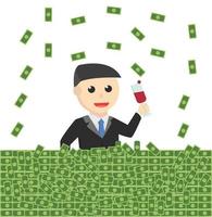 rich man job design character on white background vector