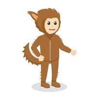 Man With Werewolf Costume design character on white background vector