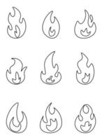 fire vector design illustration isolated on white background