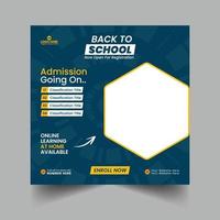 School Social Media Post Template vector