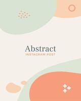 Instagram template abstract background design with soft colors vector