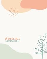 historias y publicaciones en redes sociales. Plantillas creativas abstractas de fondo con concepto artístico. con verde cálido de tonos tierra. vector