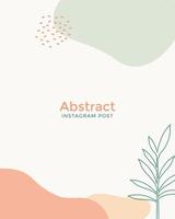 historias y publicaciones en redes sociales. Plantillas creativas abstractas de fondo con concepto artístico. con verde cálido de tonos tierra. vector