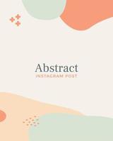 Instagram template abstract background design with soft colors vector