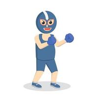 fighter ready to attack design character on white background vector