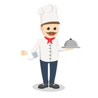 woman chef wearing a white coat ,red apron and a kitchen hood on her head  while smiling 15081017 PNG