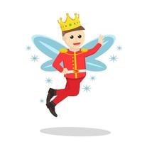 Male Fairy Prince design character on white background vector