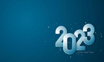 2023 Happy New Year Background Design. Vector Illustration.