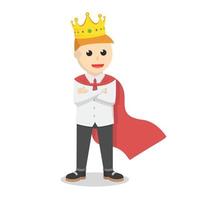 The King job design character on white background vector