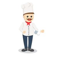 personaje de diseño de pose de chef sobre fondo blanco vector