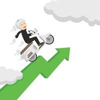 businessman speed up progress design vector